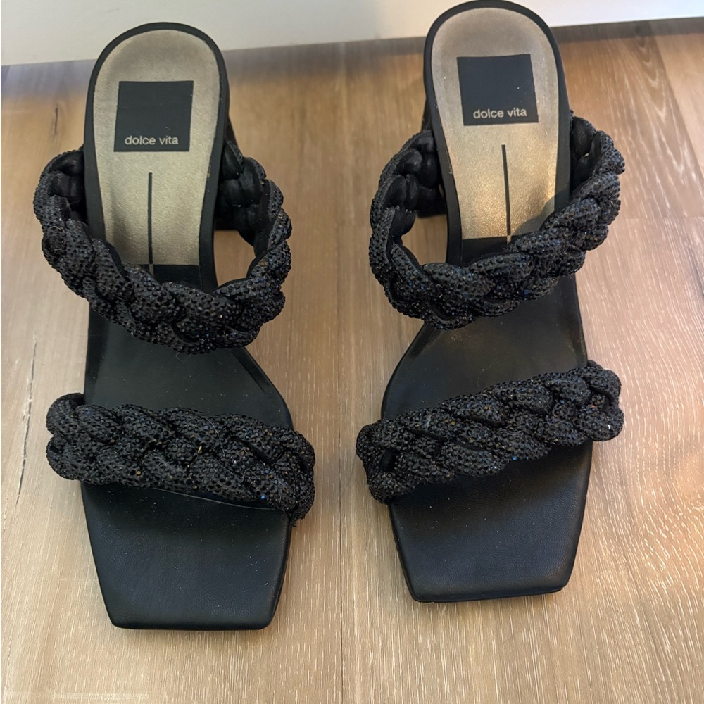 Dolce Vita Black Braided Heels